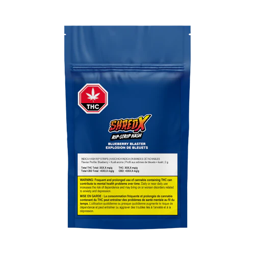 SHRED X Blueberry Blaster Rip-Strips Hash