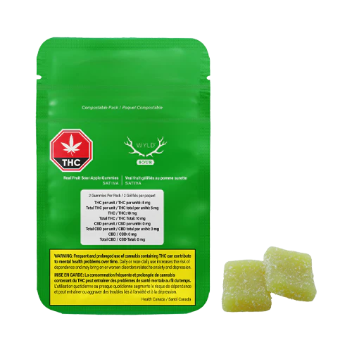 Wyld Real Fruit Sour Apple Soft Chews